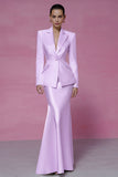 Ivory 2 Piece Peak Lapel Mermaid Long Sleeves Business Suits