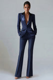 2 Piece Peak Lapel Dark Green Slim Fit Single Breasted Prom Suits