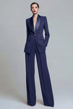 Dark Green 2 Piece Single Breasted Shawl Lapel Prom Suits