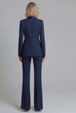 2 Piece Shawl Lapel Grey Green Double Breasted Business Suits