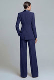 Dark Green 2 Piece Single Breasted Shawl Lapel Prom Suits