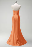 Gorgeous Sage Mermaid Corset Beaded Keyhole Satin Prom Dress with Slit