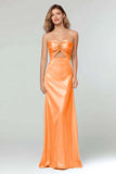 Black Sweetheart Sheath Satin Maxi Formal Dress