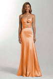 Dark Green Mermaid Sweetheart Satin Maxi Formal Dress
