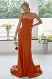 Dark Navy Sweetheart Mermaid Long Bridesmaid Dress