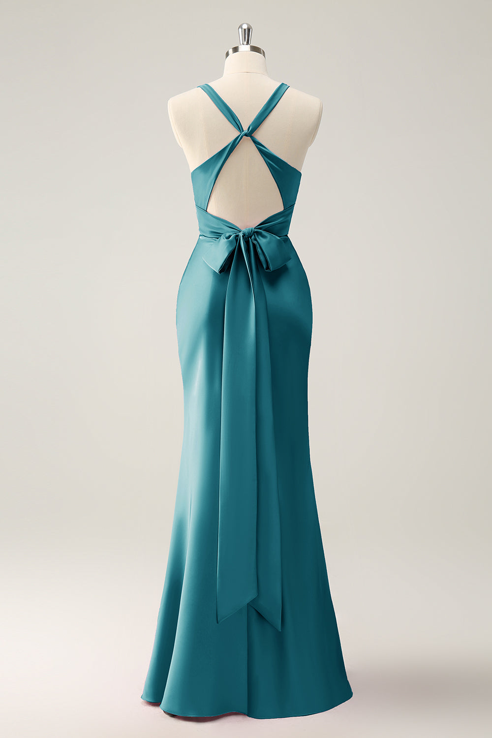 Leely Women Peacock Bridesmaid Dress Mermaid Halter Satin Long Wedding Party Guest Dress leelyuk Leely Women Peacock Bridesmaid Dress Mermaid Halter Satin Long Wedding Party Guest Dress leelyuk