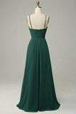 Pleated A-Line Floor Length Bridesmaid Dress
