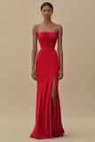 Elegant Black Chiffon Sheath Maxi Formal Dress with Slit