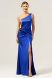 Twilight Elegant Mermaid Pleated Satin Bridesmaid Dress
