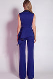 Burgundy 2 Piece Notched Lapel Business Suits with Drape