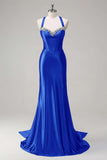 Dusty Sage V-Neck Mermaid Chiffon Bridesmaid Dress with Ruffles