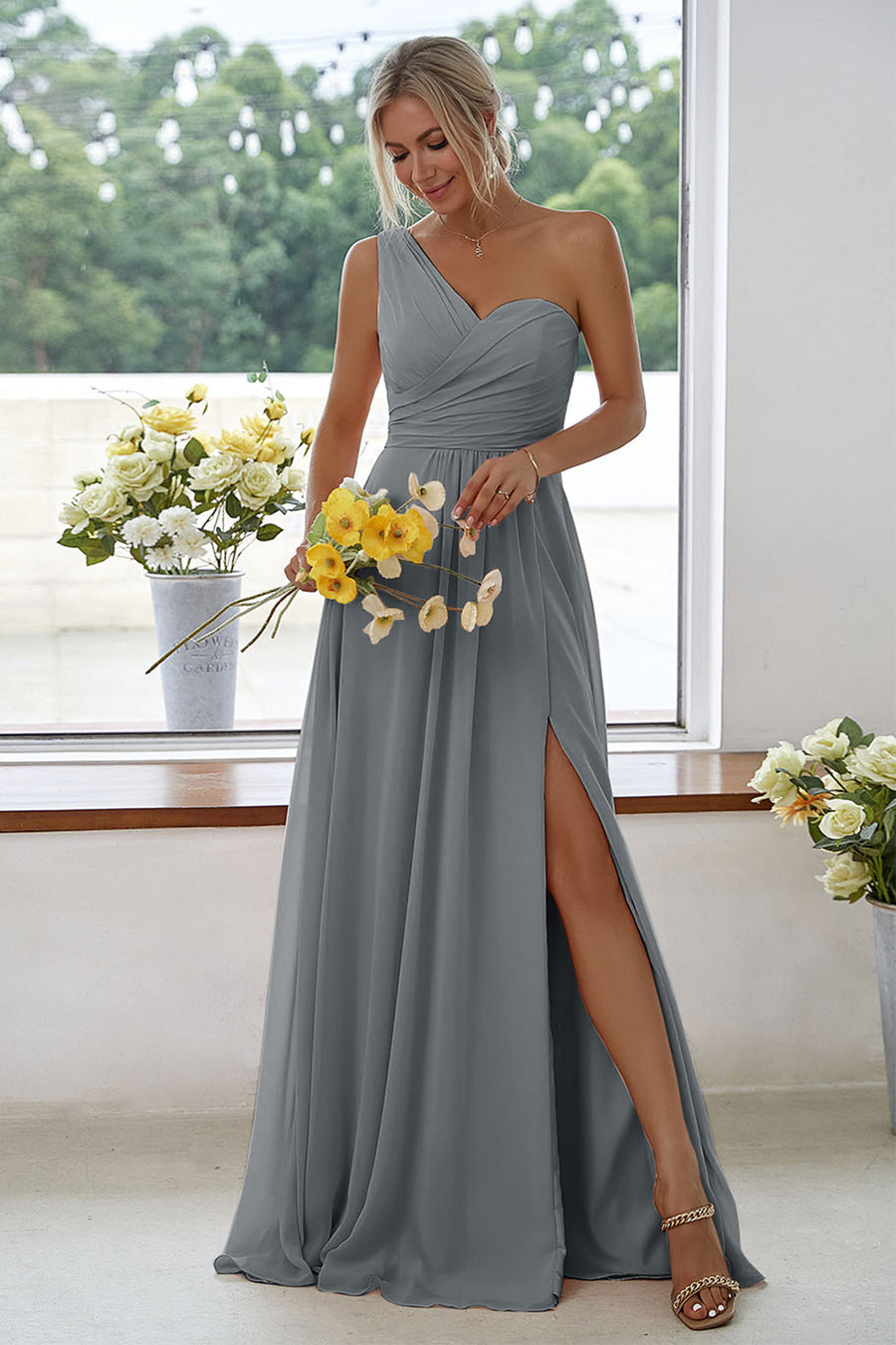 Steel Grey Bridesmaid Dresses leelyuk Steel Grey Bridesmaid Dresses leelyuk