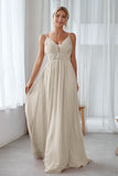 Vintage Mauve Chiffon Adjustable Straps Backless Long Bridesmaid Dress