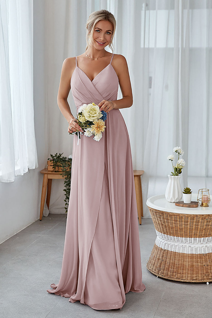 Vintage Mauve Bridesmaid Dresses  leelyuk