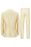 Mint Shawl Lapel One Button Jacquard Men's Prom Suits