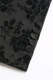 3 Piece Black Peak Lapel Jacquard Men's Prom Suits