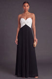 Pink and Orange Front Twisted Sweetheart Pleated Long Formal Dress