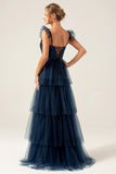 Detachable Straps A Line Eucalyptus Bridesmaid Dress
