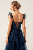 Detachable Straps A Line Eucalyptus Bridesmaid Dress