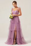 Detachable Straps A Line Eucalyptus Bridesmaid Dress