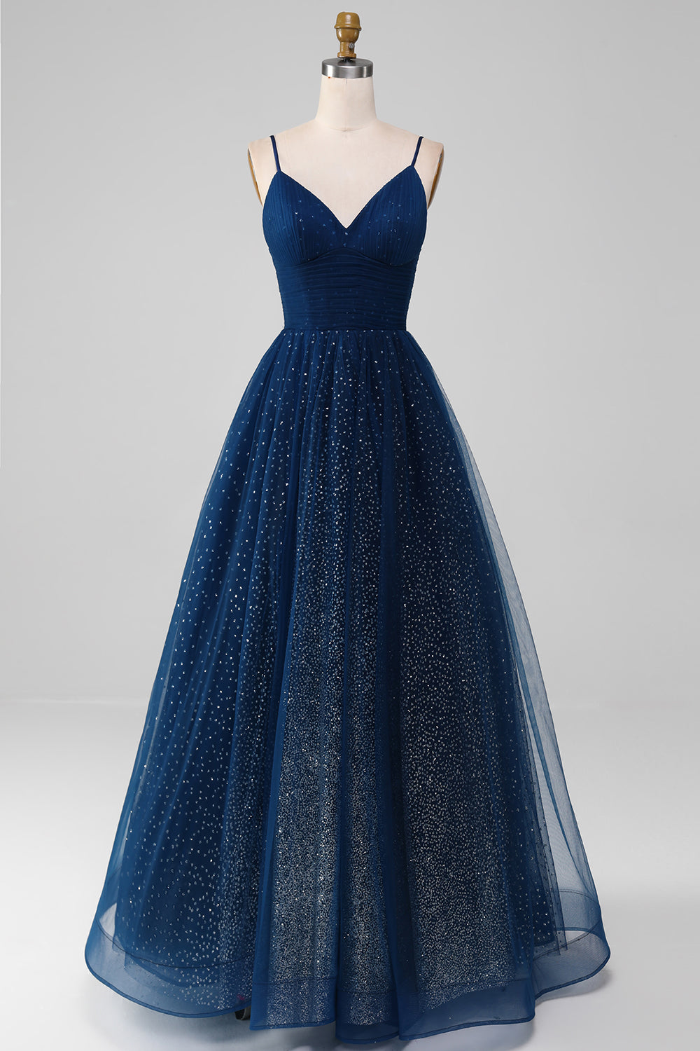 WDPL Women's High Waist Royal Blue Tulle Maxi Skirt With Long Train - Wedding, Prom, Formal
