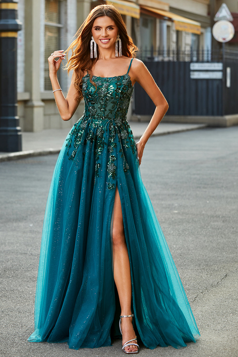 teal sequin bridesmaid dress Peacock Teal Bridesmaid Dresses