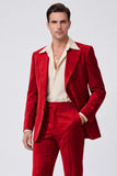 Black Peak Lapel Long Sleeves 2 Piece Single Breasted Men Suits
