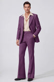 Black Peak Lapel Long Sleeves 2 Piece Single Breasted Men Suits