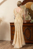 Sparkly Grey Beading Mermaid Mother of Bride Dress