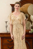 Sparkly Grey Beading Mermaid Mother of Bride Dress