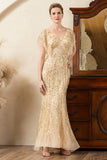 Sparkly Grey Beading Mermaid Mother of Bride Dress
