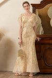 Sparkly Grey Beading Mermaid Mother of Bride Dress