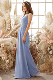 V Neck Chiffon Bridesmaid Dress