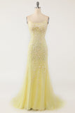 Light Purple Mermaid Long Prom Dress with Appliques